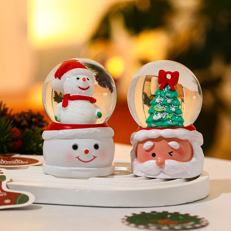 Snow Globe Festive Santa & Christmas Tree Tabletop