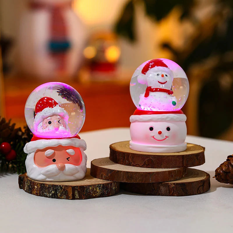 Snow Globe Festive Santa & Christmas Tree Tabletop