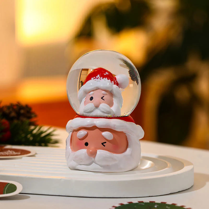 Snow Globe Festive Santa & Christmas Tree Tabletop