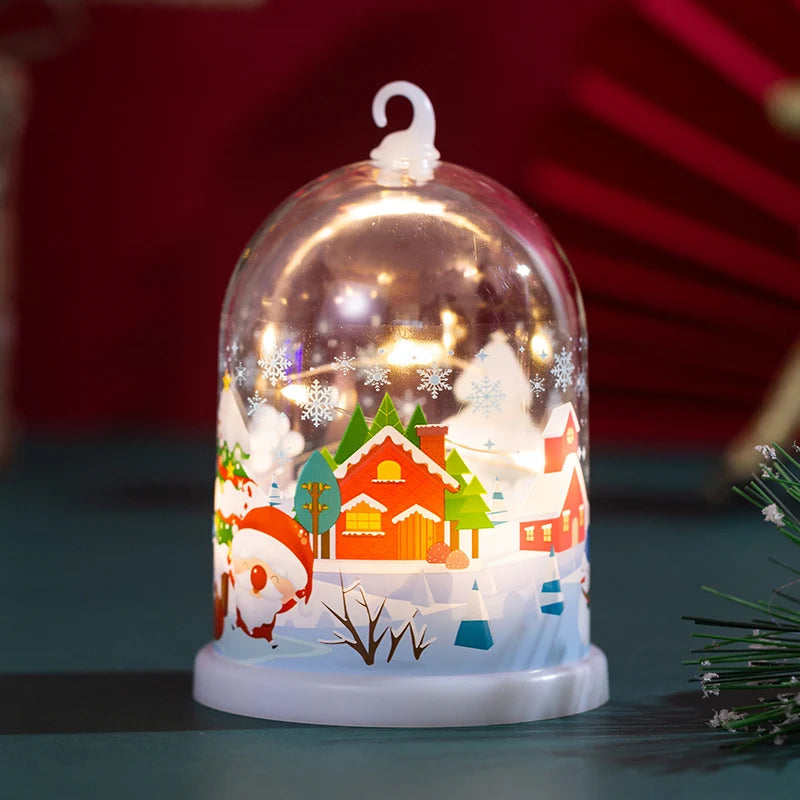 Snow Globe Glass Dome Warm LED Lighting