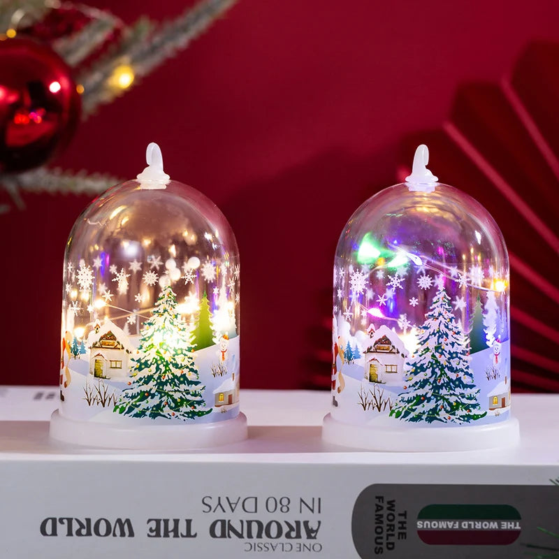 Snow Globe Glass Dome Warm LED Lighting