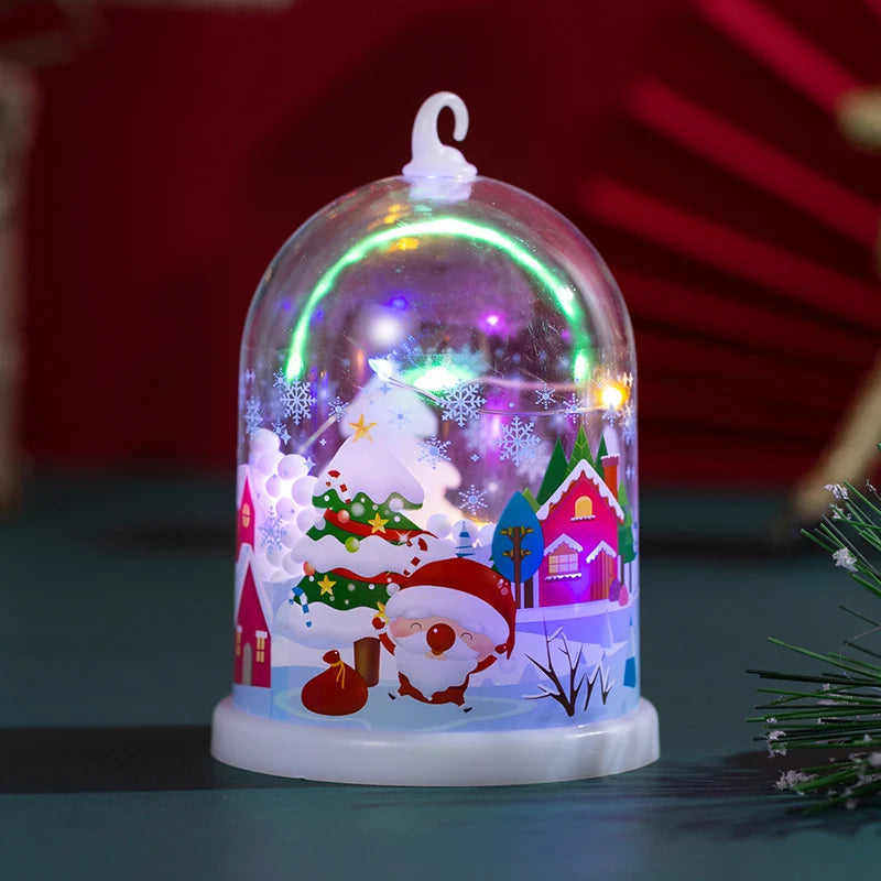 Snow Globe Glass Dome Warm LED Lighting