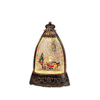 Snow Globe Lantern Snowman Scene & LED Light