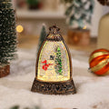Snow Globe Lantern Snowman Scene & LED Light