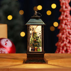 Snow Globe Lantern Sparkling Snow Effect & Warm Light