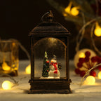 Snow Globe Lantern Sparkling Snow Effect & Warm Light
