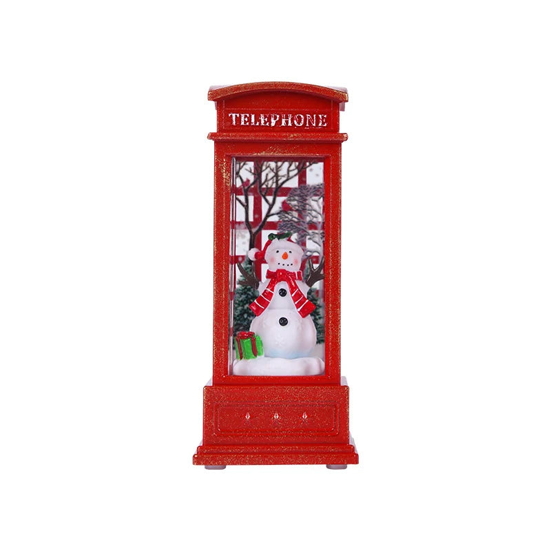 Snow Globe Lantern Sparkling Snow Effect & Warm Light