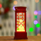 Snow Globe Lantern Sparkling Snow Effect & Warm Light