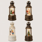 Snow Lantern Moving Snowman Scene Warm LED