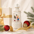 Snow Lantern Moving Snowman Scene Warm LED