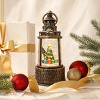 Snow Lantern Moving Snowman Scene Warm LED