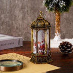 Snow Lantern Rotating Glitter Scene Battery-Powered & Warm LED