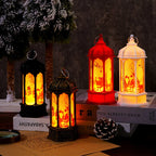Snow Lantern Rotating Glitter Scene Battery-Powered & Warm LED