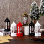 Snow Lantern Rotating Glitter Scene Battery-Powered & Warm LED