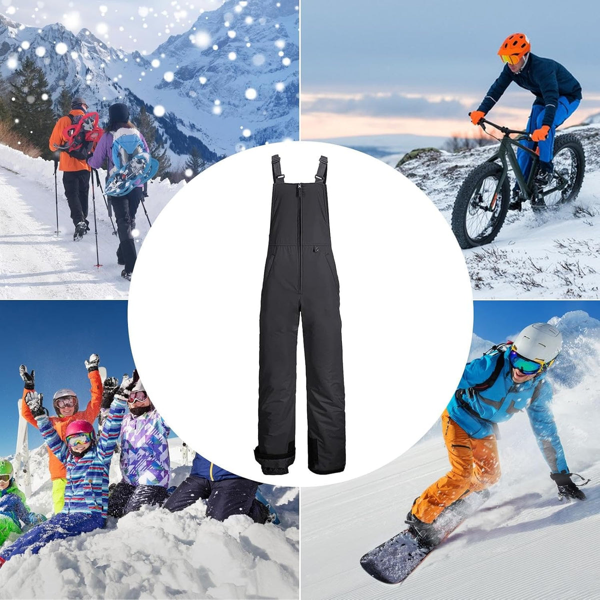 Snowboarding Bibs Waterproof & Windproof Insulated Lining