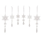 Snowflake Ornament Clear Durable Plastic Easy Hang