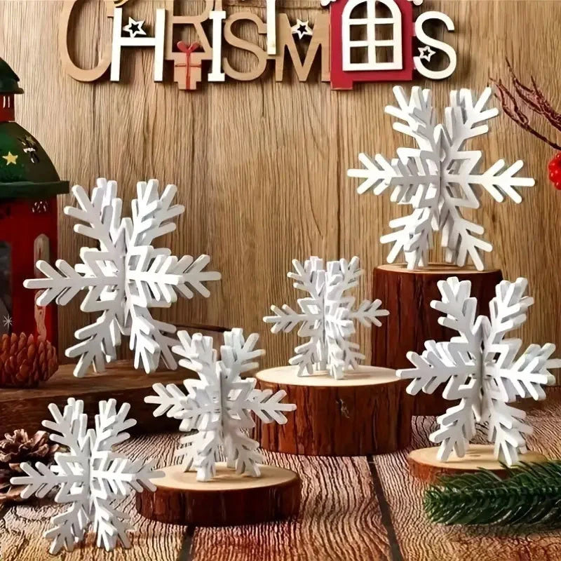 Snowflake Ornaments Intricate Cutout White Lightweight Easy Hang