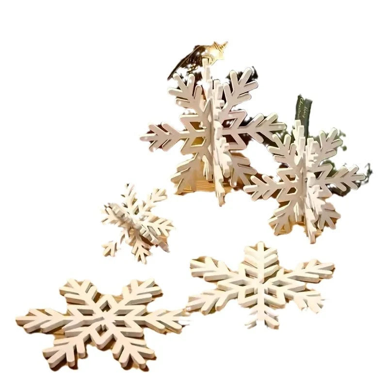 Snowflake Ornaments Intricate Cutout White Lightweight Easy Hang