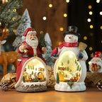 Snowman Figurine LED Light-Up Tabletop Decor