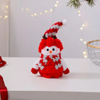 Snowman Figurine Soft Fabric Hat & Scarf Multiple Sizes