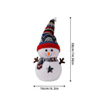 Snowman Figurine Soft Fabric Hat & Scarf Multiple Sizes