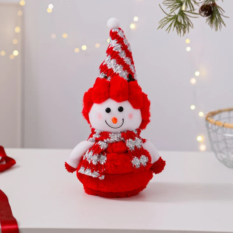 Snowman Figurine Soft Fabric Hat & Scarf Multiple Sizes