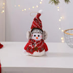 Snowman Figurine Soft Fabric Hat & Scarf Multiple Sizes