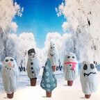 Snowman Figurine Weather-Resistant Compact Indoor & Outdoor