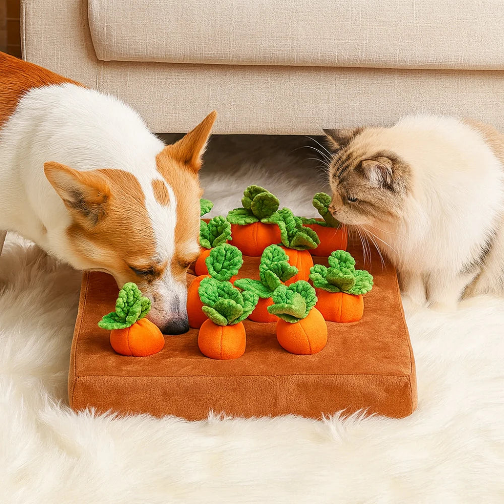 Snuffle Mat Plush Hidden Treat Pockets Machine Washable