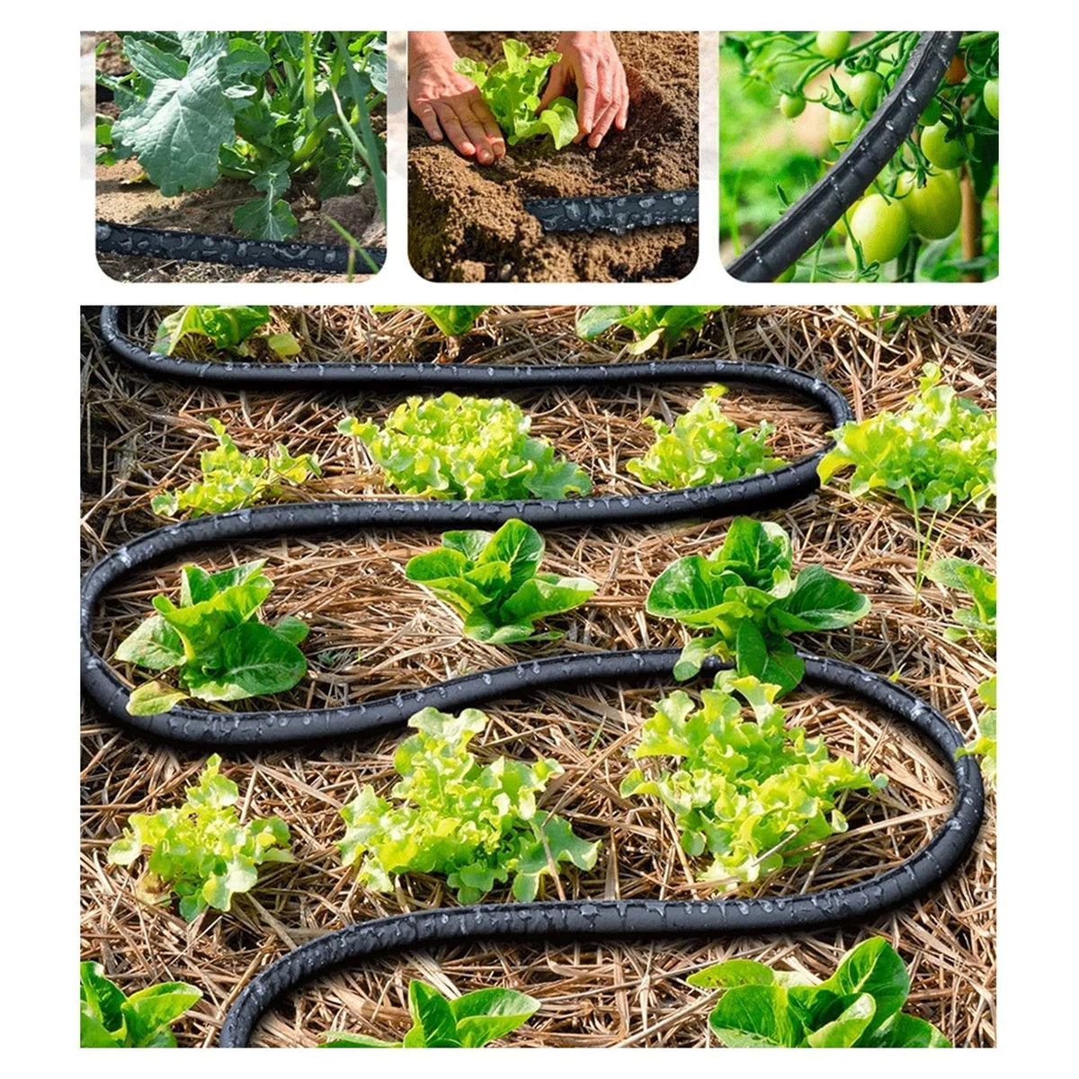 Soaker Hose 100ft Woven Tape & Water-Saving