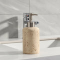 Soap Dispenser Marble Effect Resin Stainless Steel Pump
