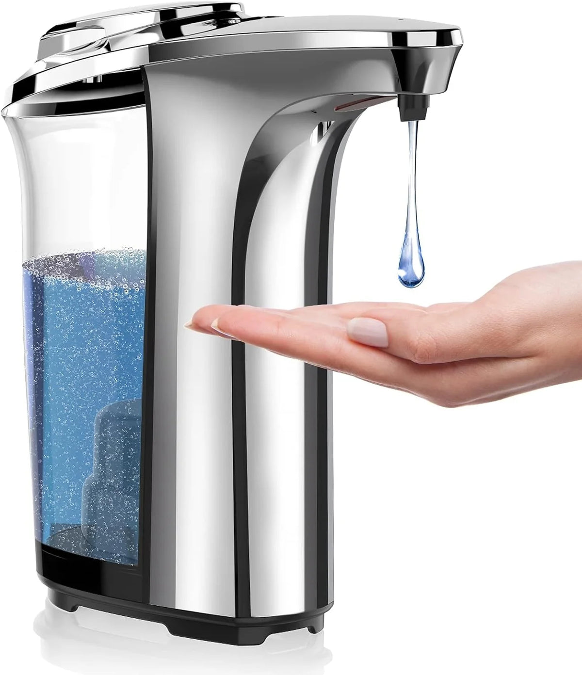 Soap Dispenser Touchless Infrared Adjustable Pump Brushed Aluminum