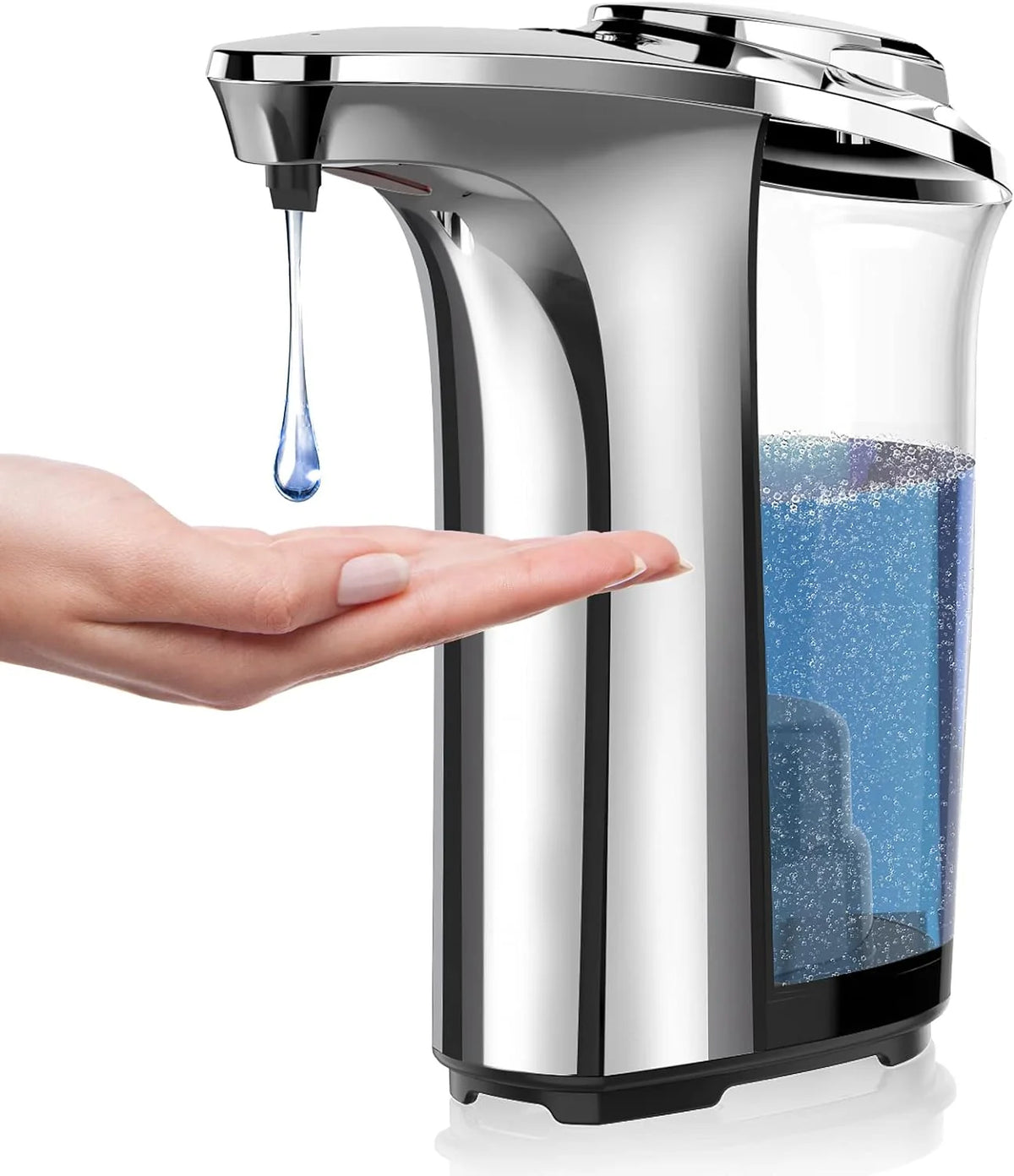 Soap Dispenser Touchless Infrared Adjustable Pump Brushed Aluminum