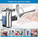 Soap Dispenser Touchless Infrared Adjustable Pump Brushed Aluminum