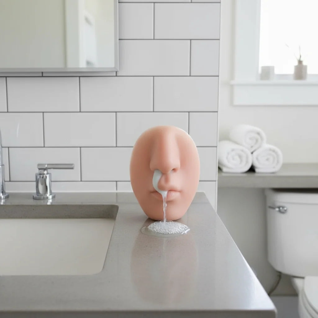 Soap Dispenser Wall-Mounted Realistic Nose Soft Silicone