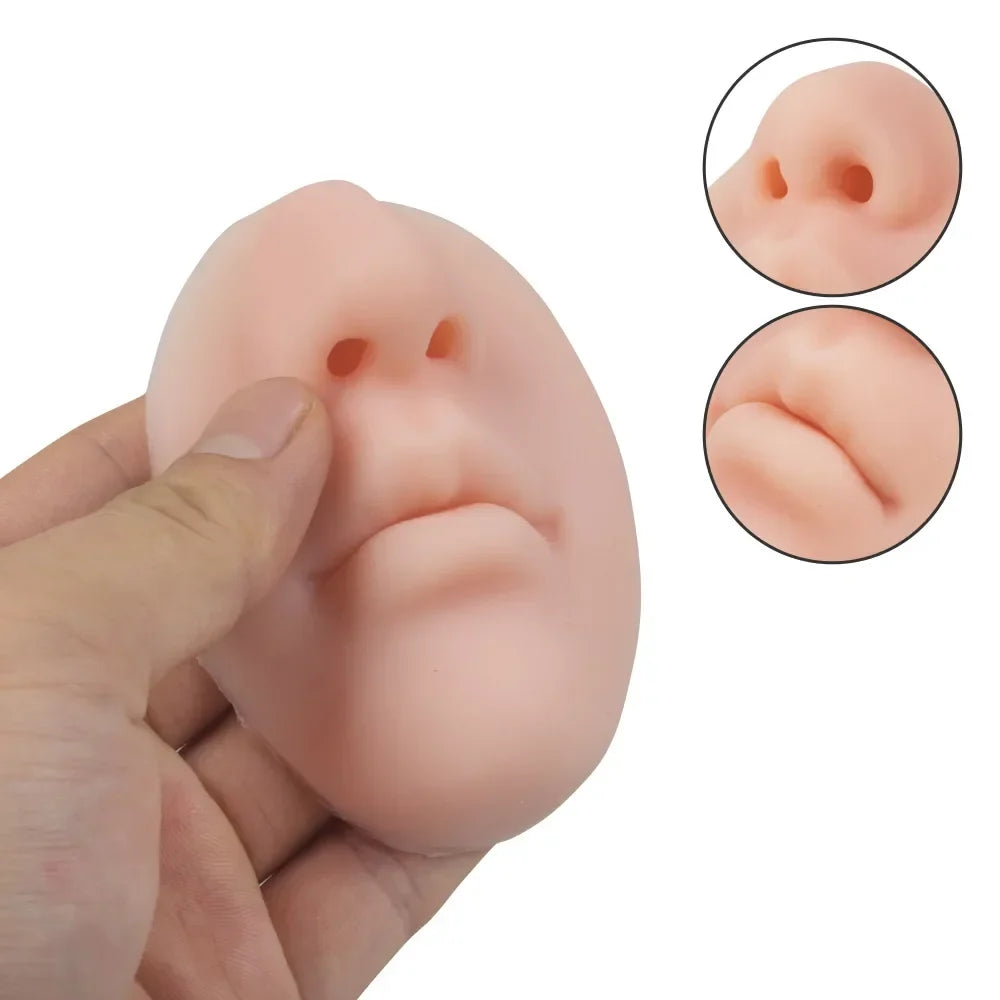 Soap Dispenser Wall-Mounted Realistic Nose Soft Silicone