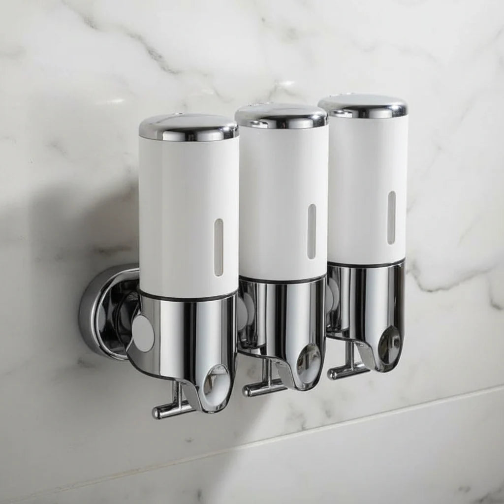 Soap Dispenser Wall-Mounted Stainless Steel Space-Saving 16.9 Oz