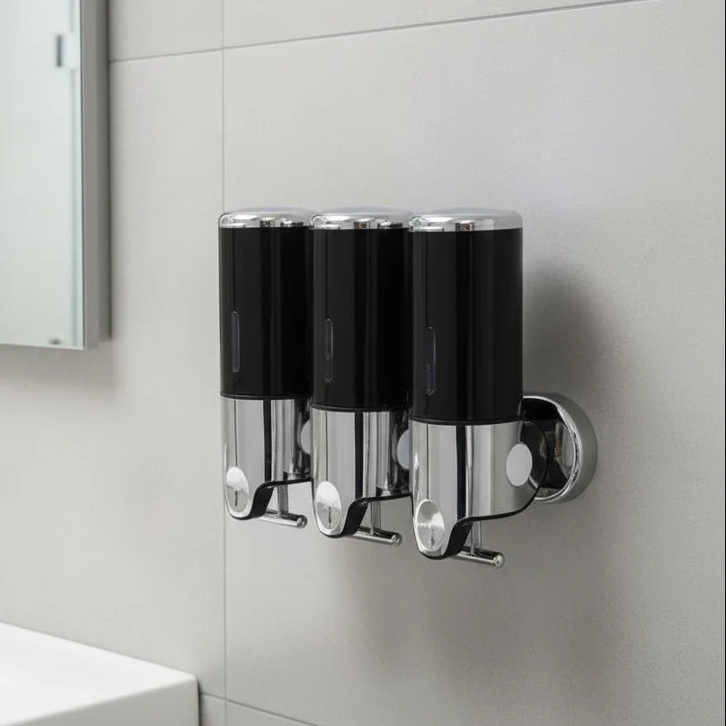 Soap Dispenser Wall-Mounted Stainless Steel Space-Saving 16.9 Oz