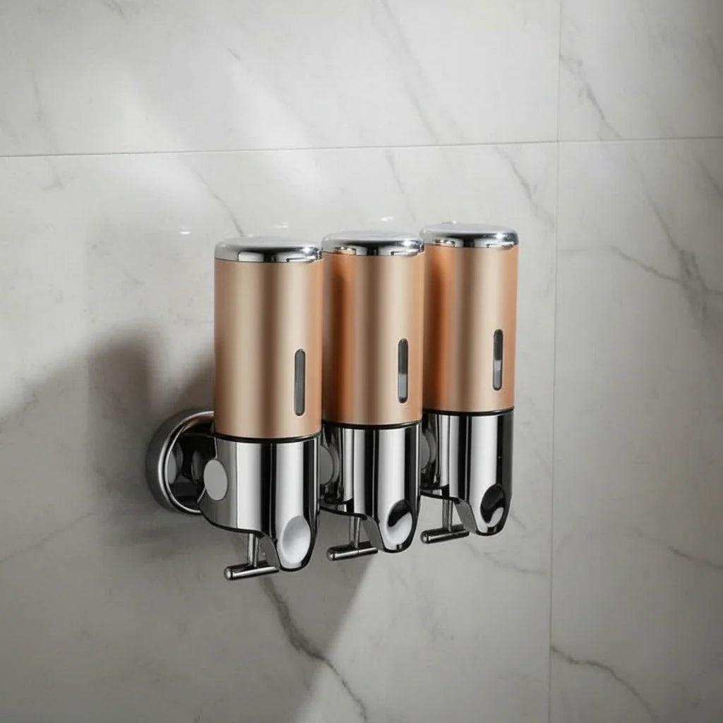 Soap Dispenser Wall-Mounted Stainless Steel Space-Saving 16.9 Oz
