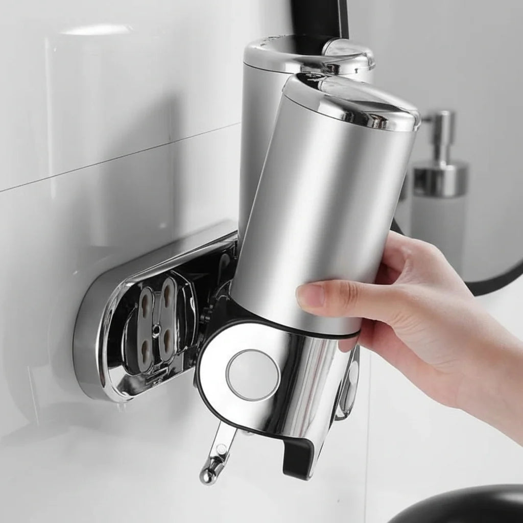 Soap Dispenser Wall-Mounted Stainless Steel Space-Saving 16.9 Oz
