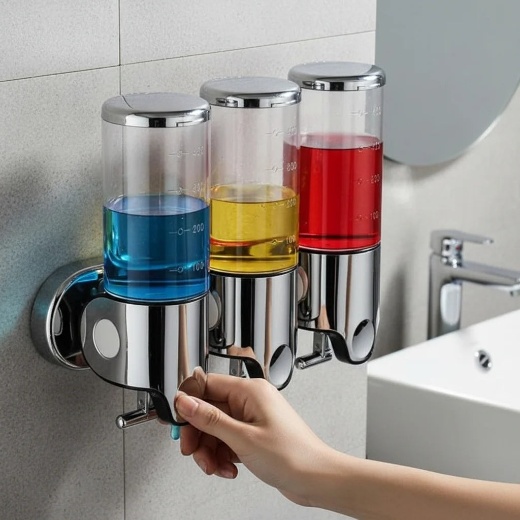 Soap Dispenser Wall-Mounted Stainless Steel Space-Saving 16.9 Oz