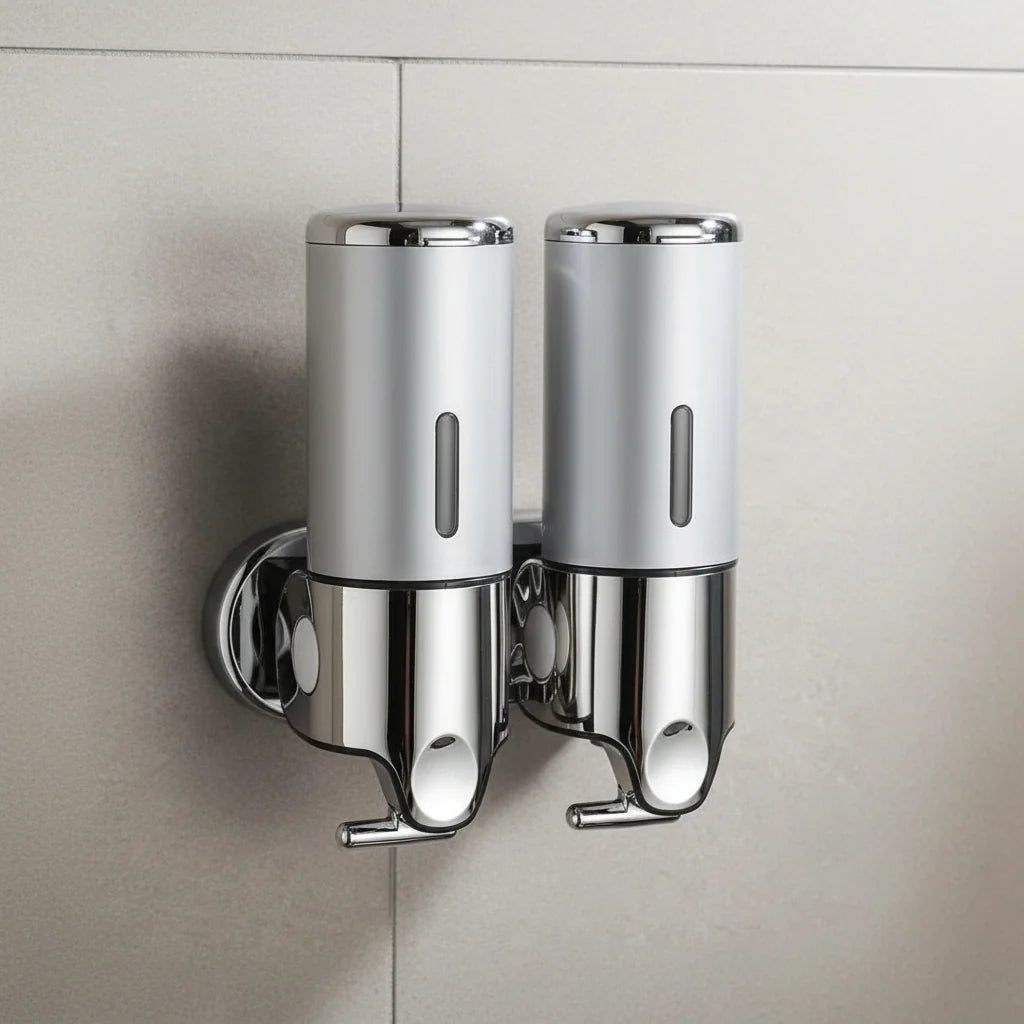 Soap Dispenser Wall-Mounted Stainless Steel Space-Saving 16.9 Oz