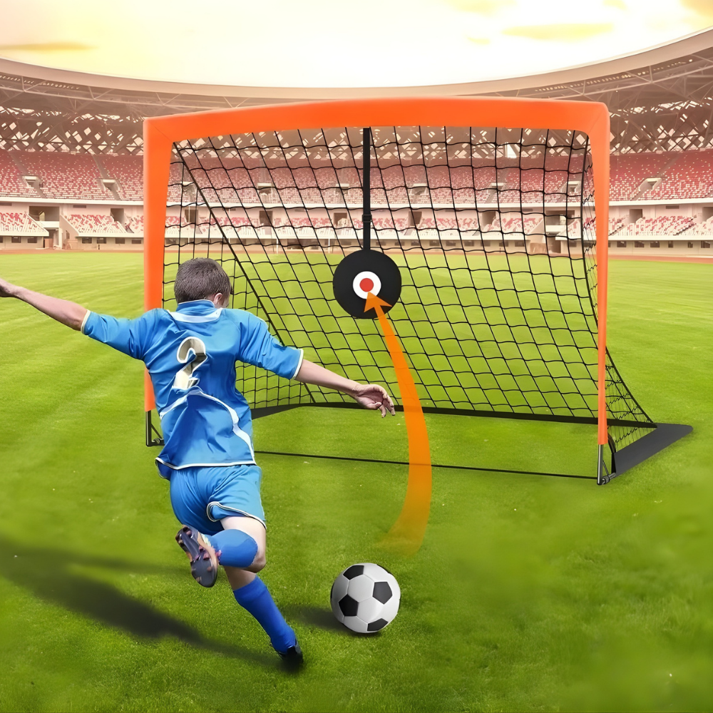 Soccer Training Goal Reinforced Steel High Visibility Orange