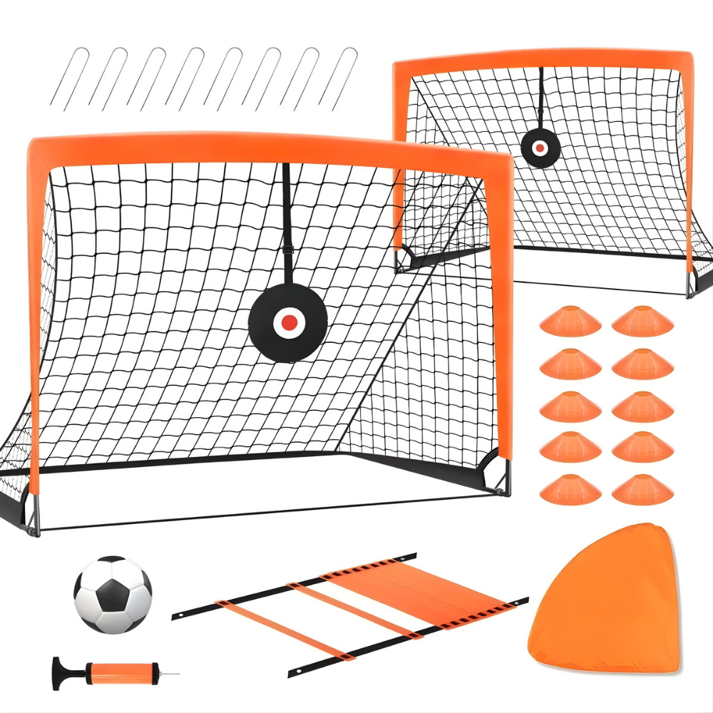 Soccer Training Goal Reinforced Steel High Visibility Orange