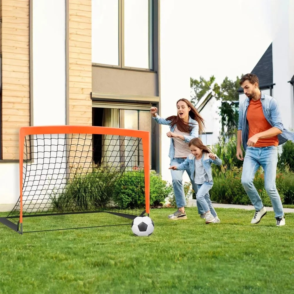 Soccer Training Goal Reinforced Steel High Visibility Orange