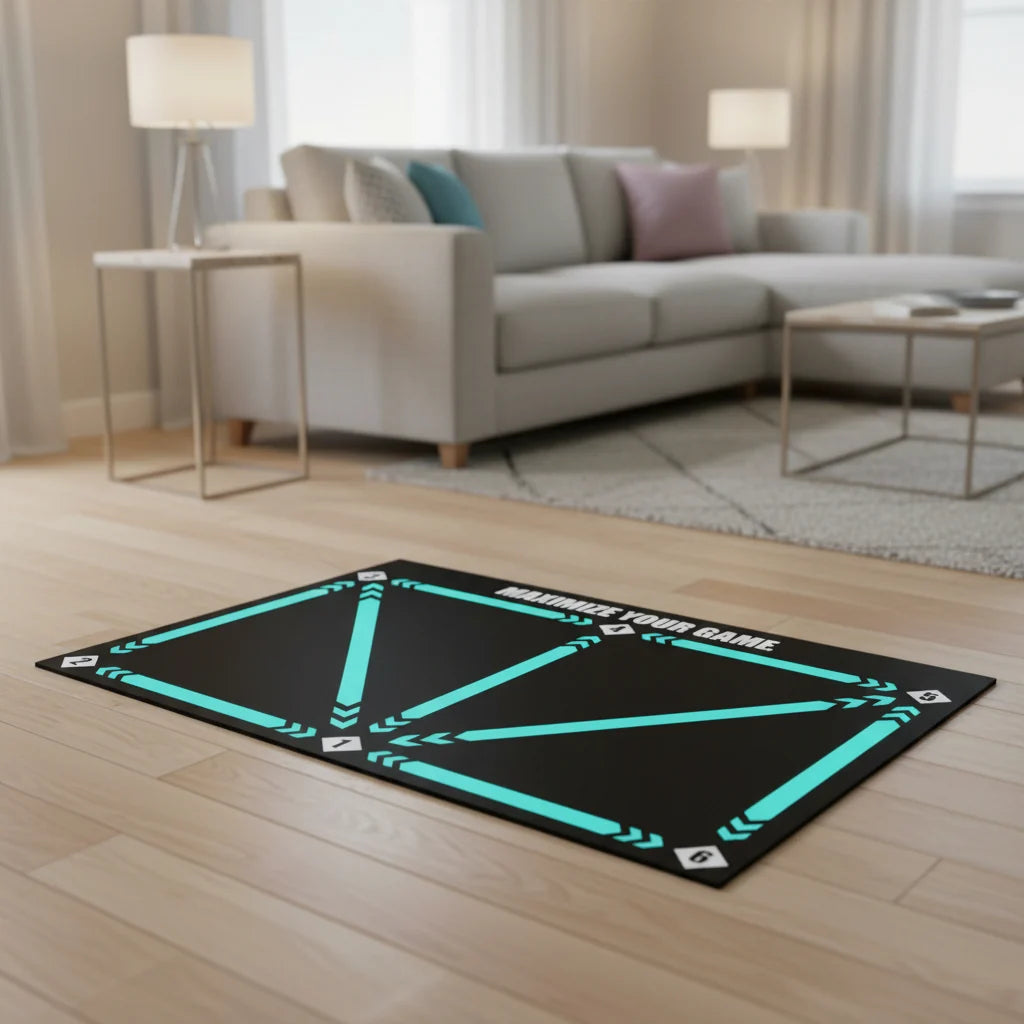 Soccer Training Mat Compact Non-Slip Marked Zones