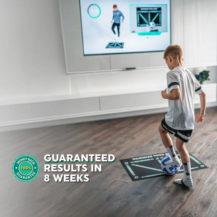 Soccer Training Mat Compact Non-Slip Marked Zones