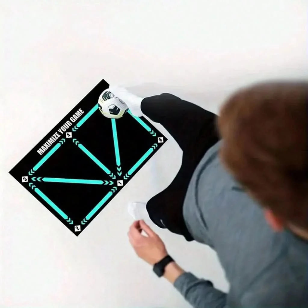 Soccer Training Mat Compact Non-Slip Marked Zones
