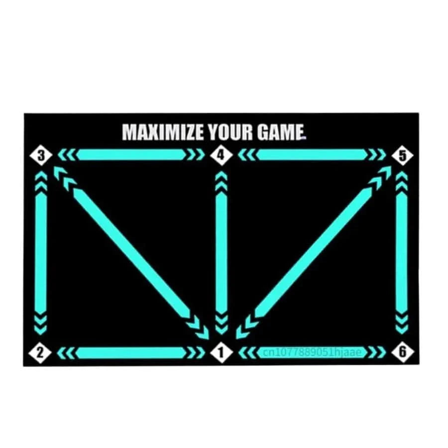 Soccer Training Mat Compact Non-Slip Marked Zones