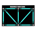 Soccer Training Mat Compact Non-Slip Marked Zones